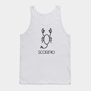 Scorpio Doodle Line Art Tank Top